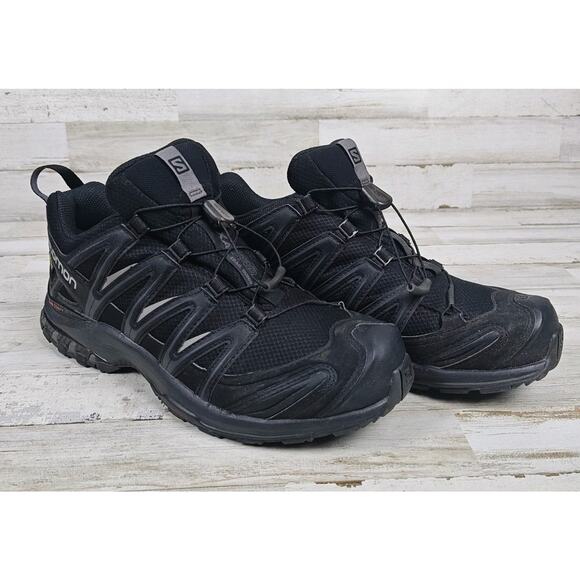 SALOMON XA PRO 3D Mens Trail Running Hiking Shoes Sneakers Size 9 Black - Picture 1 of 10